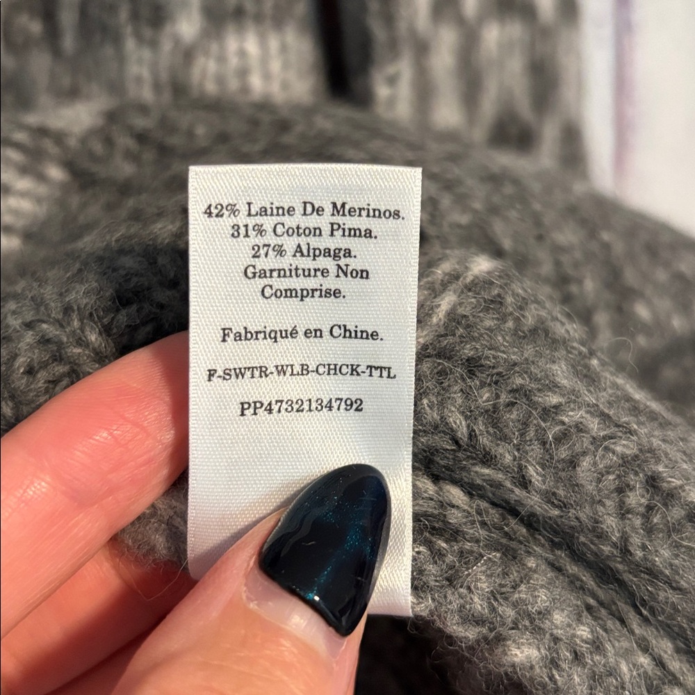 NWOT Everlane The Cloud Checkered Turtleneck - Picture 5 of 9